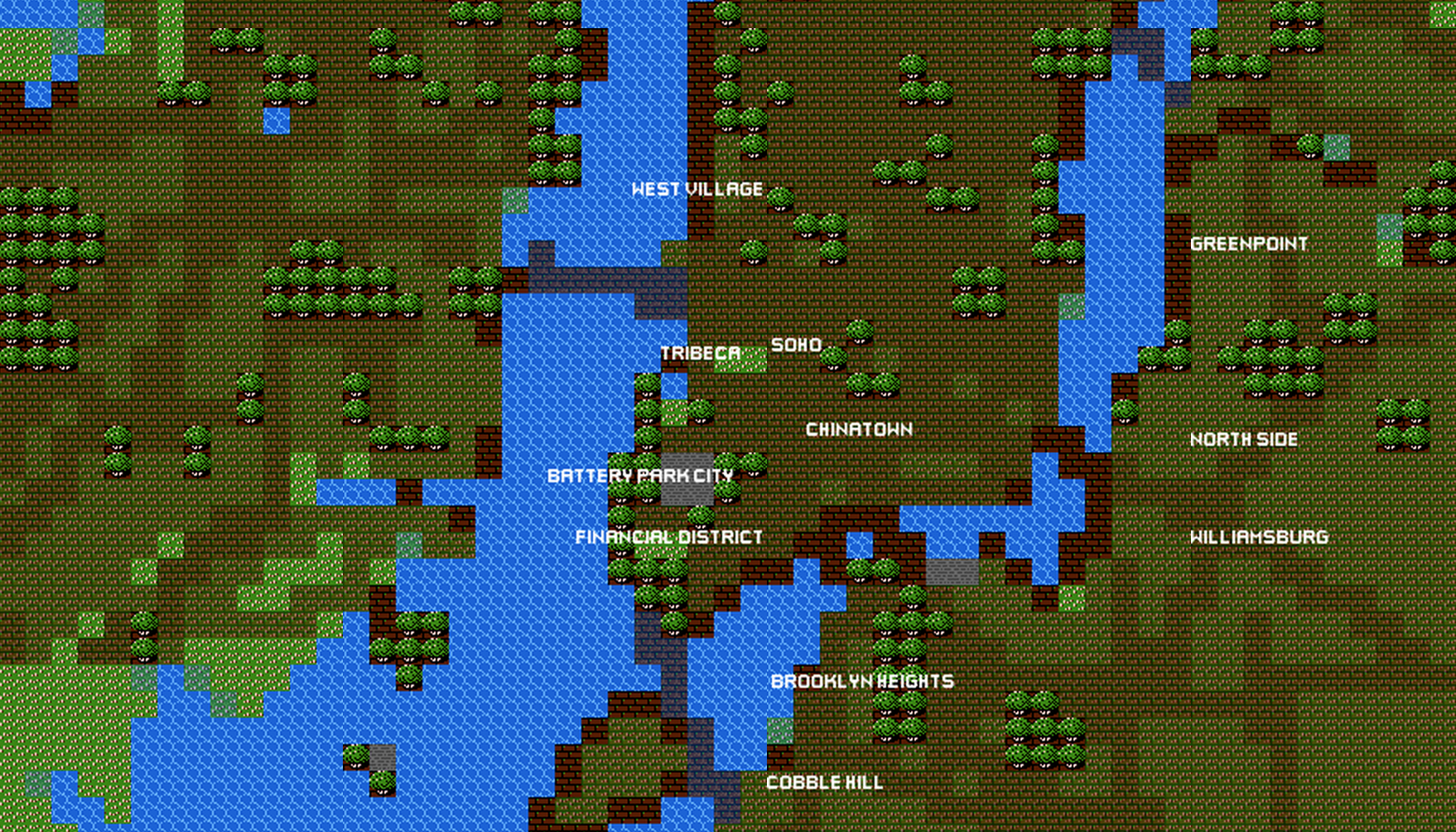 8-Bit New York City by by Brett Camper.