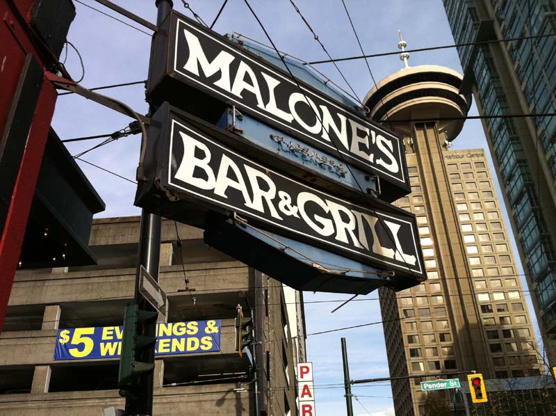 Malone's Bar and Grill Vancouver